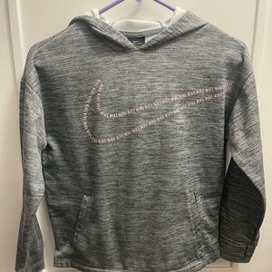 Nike Kids Gray and Pink Hoodie